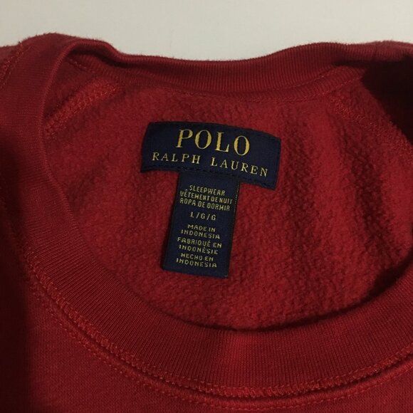 Polo Ralph Lauren Sleepwear Long Sleeve Shirt Mens Large Red - Picture 2 of 5
